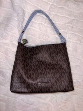 Michael Kors Brown Blue Braided
Strap Purse